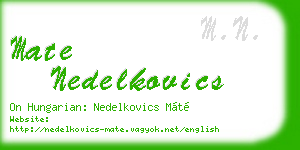 mate nedelkovics business card